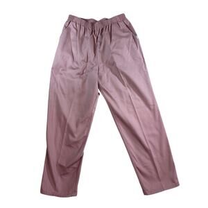 Chic Classic Collection, Pull-On Dusty Rose High-Waisted Pants, Size 16P